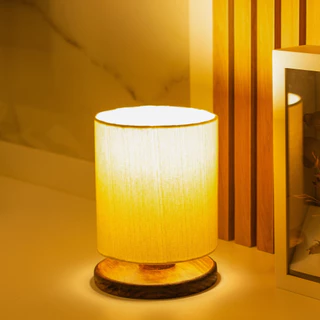 Abajur De Mesa Luminária Linho Para Criado Mudo Quarto Escritório Sala