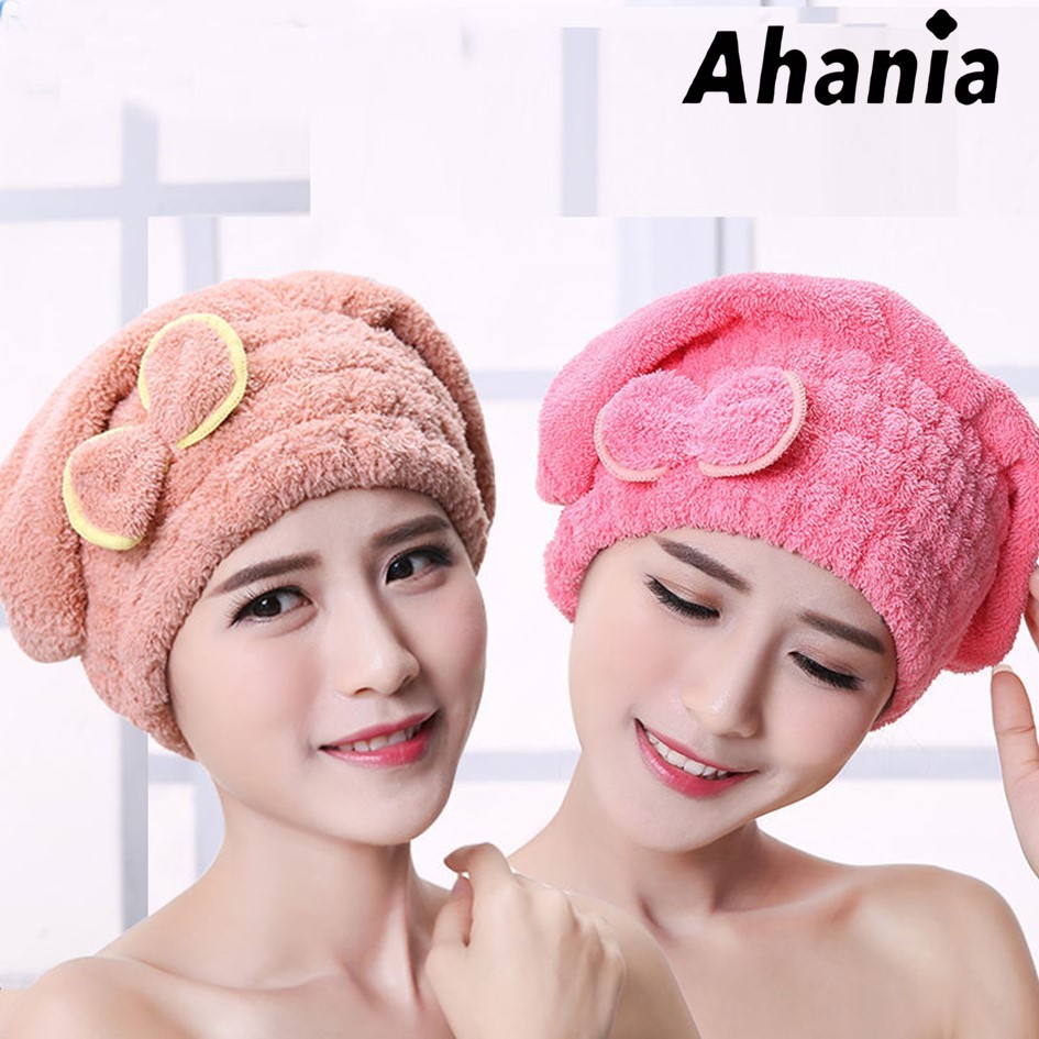 Ahania Touca Para Secar Cabelo, Pós Banho, Secagem Rápida Microfibra Ultra Absorvente Anti Frizz