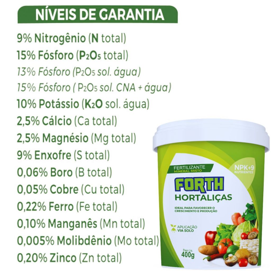 Adubo Fertilizante Mineral Misto Forth 400g - Imagem 3