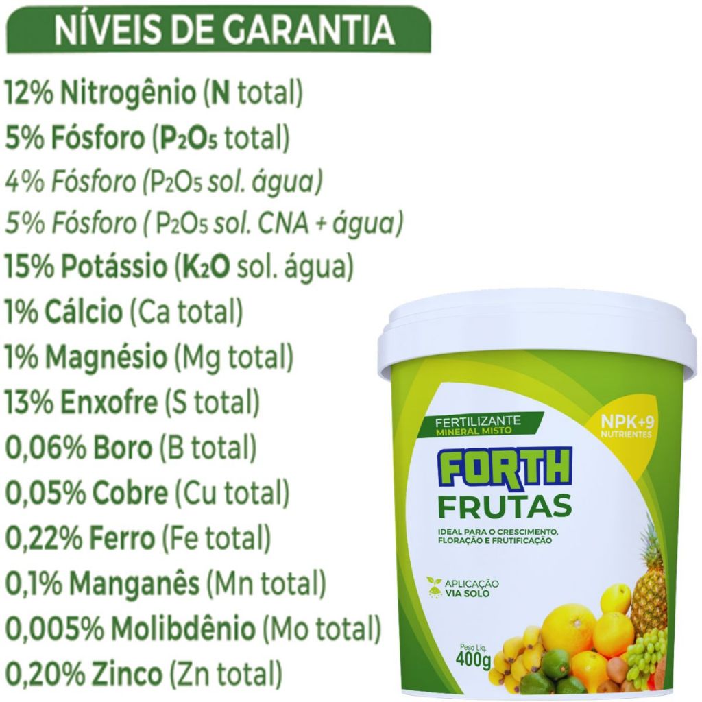 Adubo Fertilizante Mineral Misto Forth 400g - Imagem 2