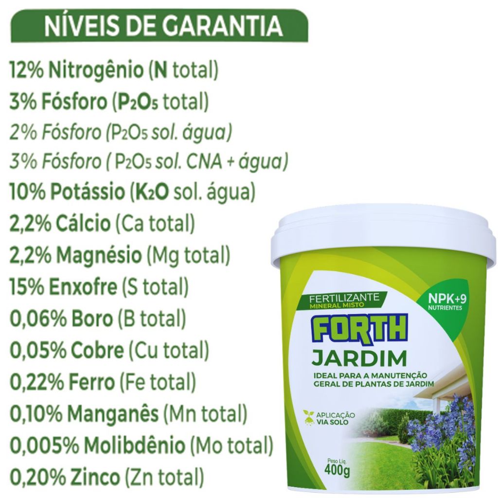 Adubo Fertilizante Mineral Misto Forth 400g - Imagem 5
