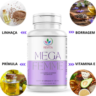 MEGA FEMME OMEGA 3 6 9 DE 1400 MG COM 60 CAPSULAS