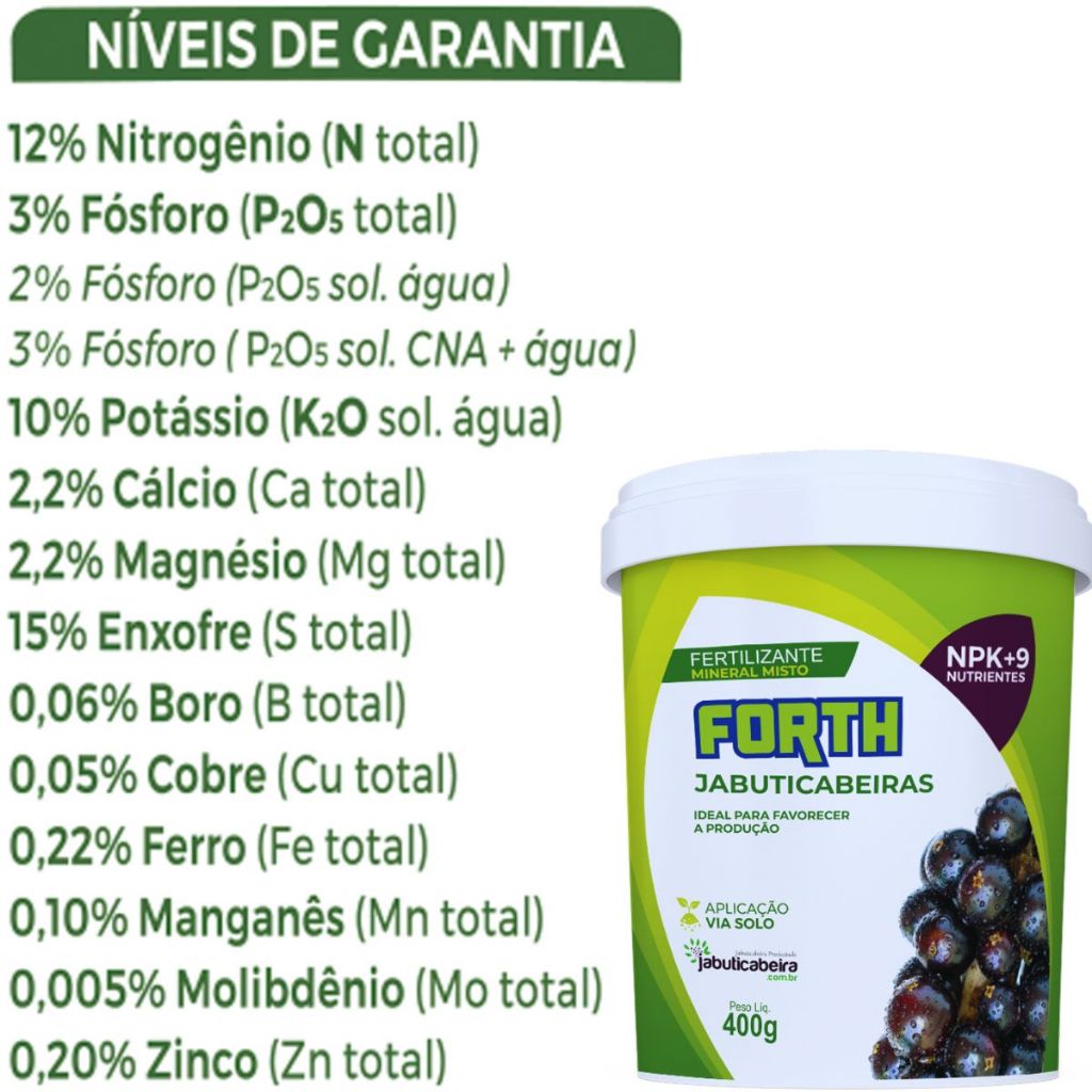 Adubo Fertilizante Mineral Misto Forth 400g - Imagem 4