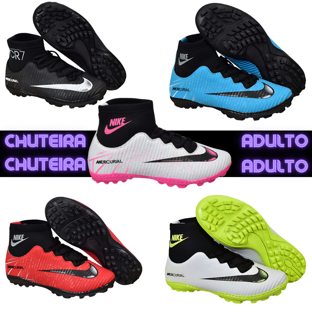 Chuteira Masculina Feminina Society Botinha De Futebol Promoção Entrega Imediata