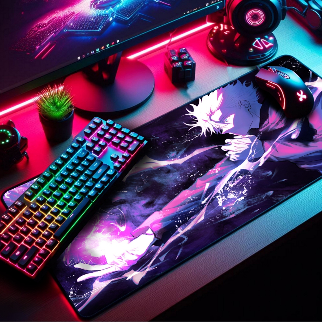 Mouse Pad Gamer Premium Extra Grande 120x60cm Borda Costurada Diversos Animes e Games