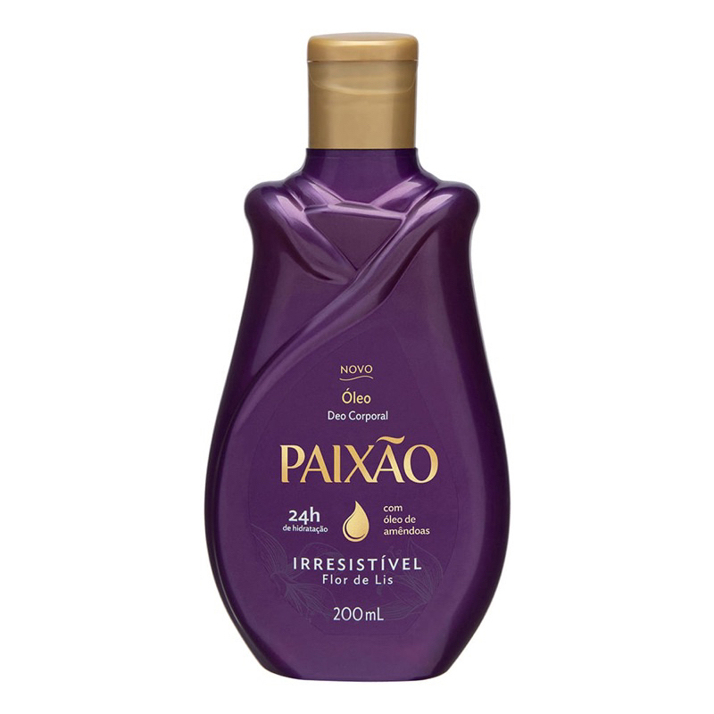 Óleo Corporal de Amêndoas Paixão Irresistível ação desodorante 200ml