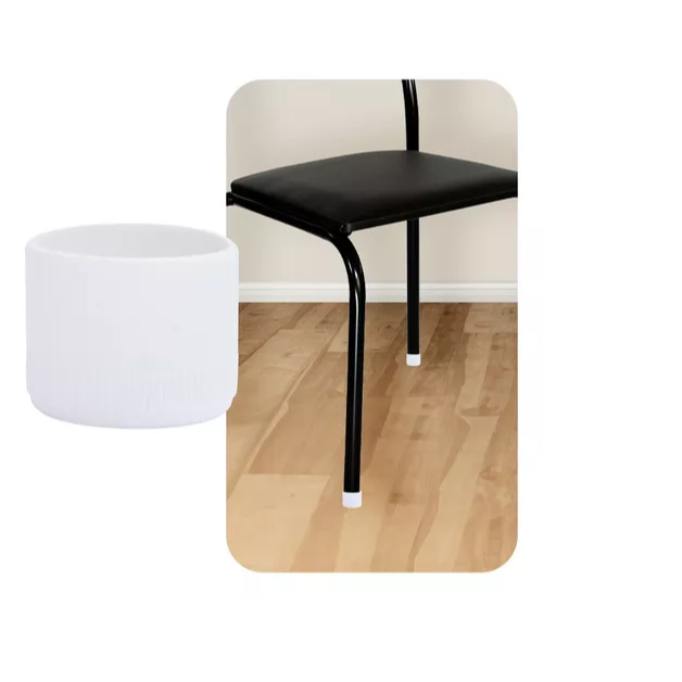 Ponteira Protetora 1'' Polegada Pés De Cadeira 2,5cm 50pç - Branca/Preta