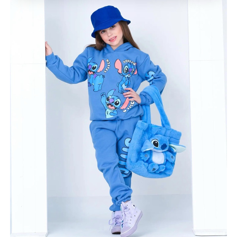 Conjunto infantil stitch menina moda blogueira luxo inverno | Shopee Brasil