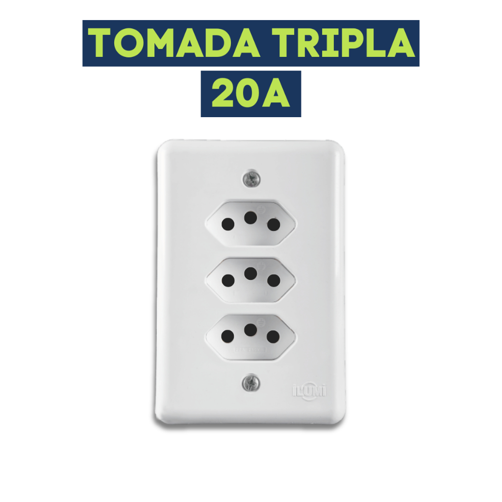 Kit 10 Tomadas 10A 20A Interruptor Apagador Simples Paralelo Placa Cega ...