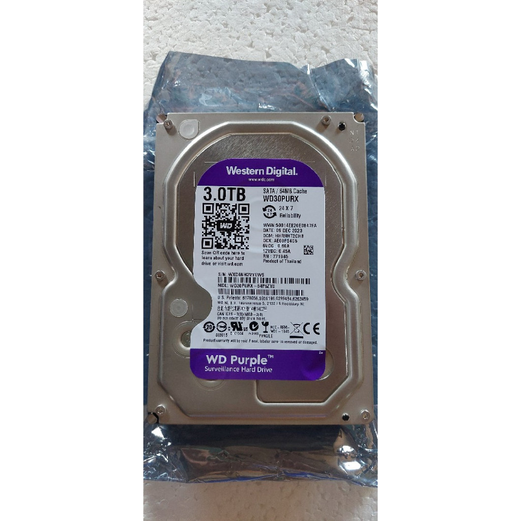 HD Western Digital WD WD30PURX 3TB Purple | Shopee Brasil