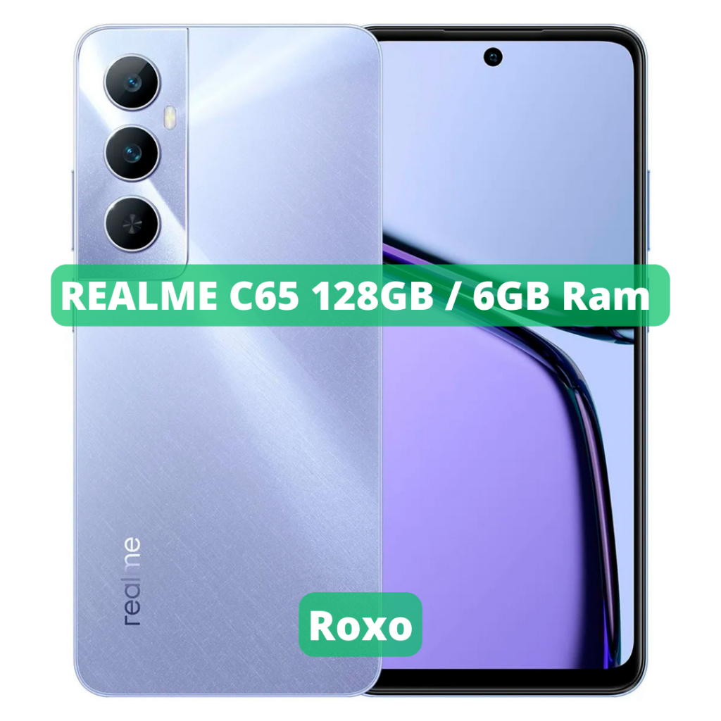 Realme C65 4G128/6GB RAM-256/8GB RAM, Câmera 50MP, NFC