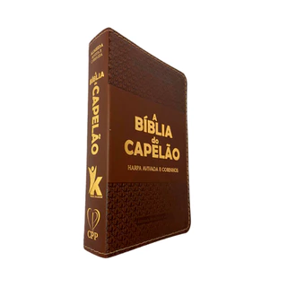 A Bíblia do Capelão | RC | Letra Hipergigante | Harpa Avivada e Corinhos | Capa PU | Luxo | Marrom