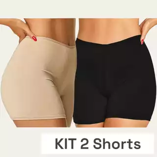 Kit 2 Short Anágua Segunda Pele