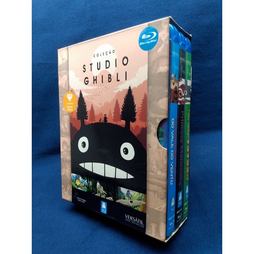 Box Coleção STUDIO GHIBLI – 3 BLURAYS 3BDs original usado em excelente estado Versátil Home Video Hayao Miyazaki