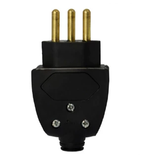 PLUGUE MACHO 90 GRAUS VERSATIL 2 POLOS + TERRA 20A PRETO COM SAIDA LATERAL - PIAL LEGRAND