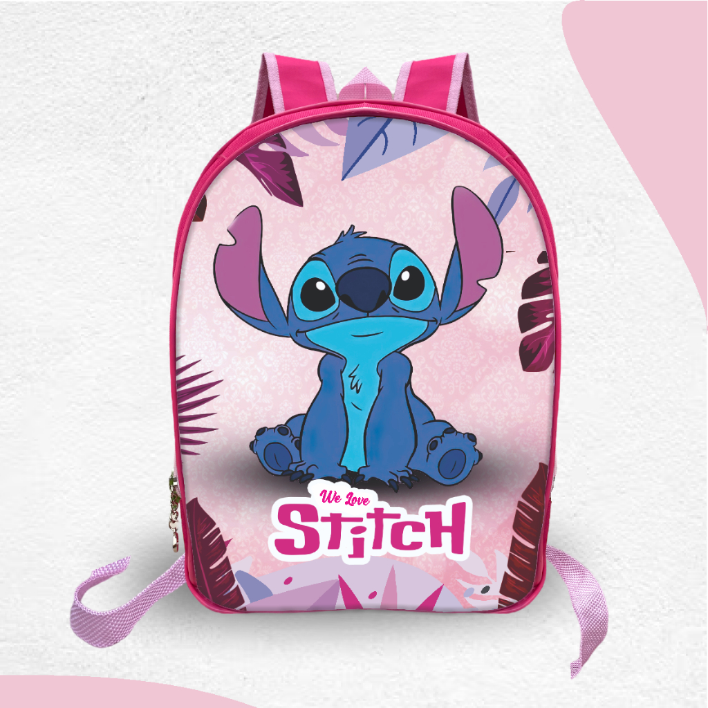 Mochila Stitch Escolar Infantil - Menina - Feminina - Reforçada ...