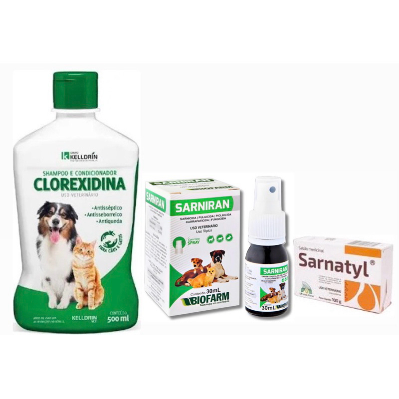 Kit tratamento Dermatite Atópica Canina Fim das Sarnas e Coceiras ...