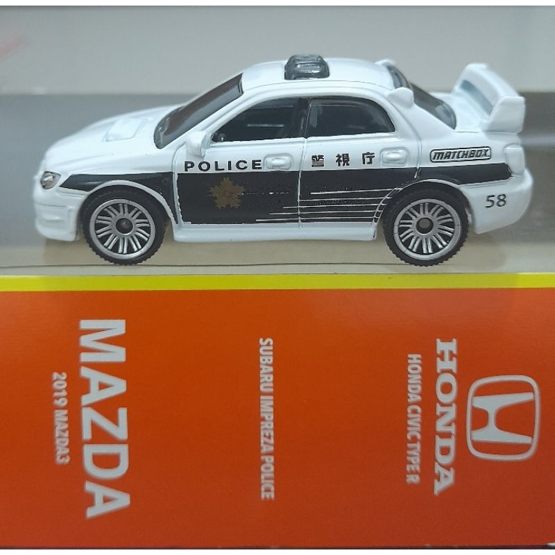 ミニカー Matchbox Subaru Impreza Police Matchbox Subaru impreza Police - Exclusiva 5 pack - loose (sem