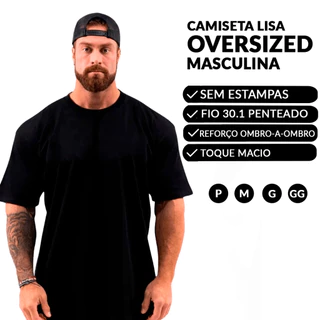 Camiseta Oversized Streetwear Masculina Lisa Premium
