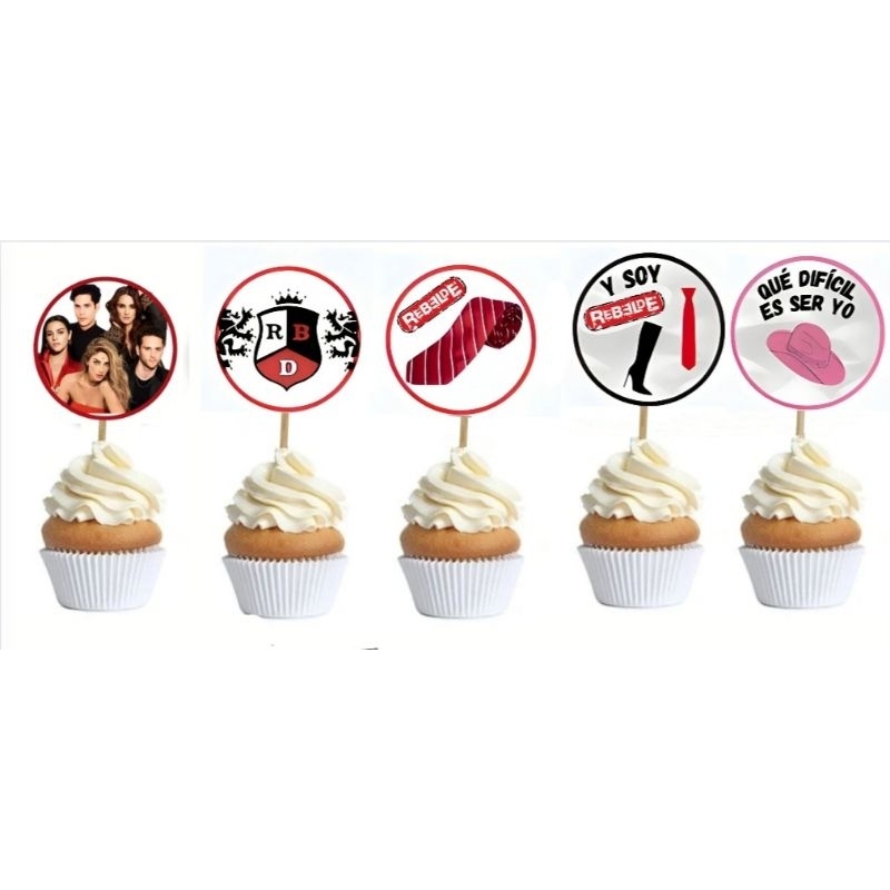 10 Toppers para Cupcake RBD Rebelde | Shopee Brasil