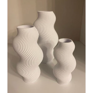 Vaso Decorativo Estilo Ondulado - Charme Contemporâneo para Ambientes Modernos