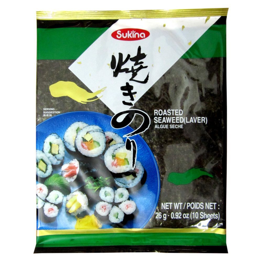 ALGA MARINHA DESIDRATADA YAKI NORI 10 FOLHAS IMPORTADO COREIA DO SUL