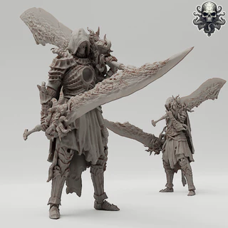 Cavaleiros Caídos, Soldados Amaldiçoados da Ringed City - Dark Souls | Miniatura de RPG