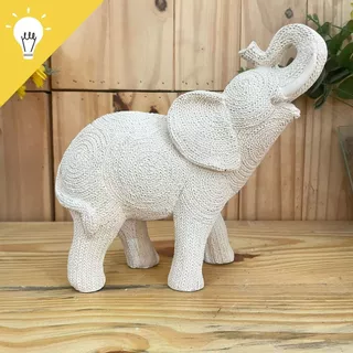 Elefante Trançado em Gesso Detalhes Decorativos Beje Decoração de Mesa Casa Mt Promoção em Peças de Luxo