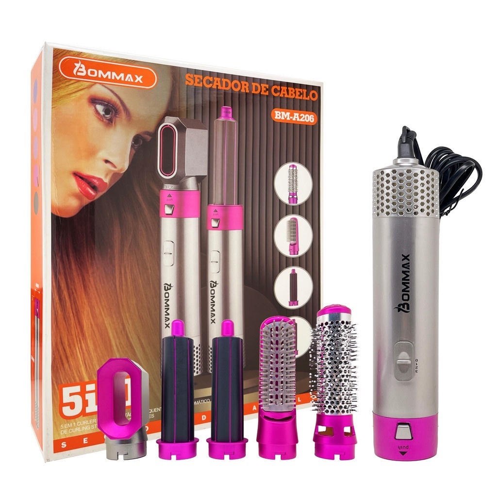 Escova Secadora Elétrica 5 em 1 Modeladora BOMMAX-BM-A206