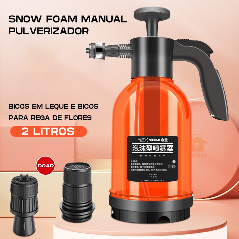 Snow Foam Manual Pulverizador 2 Litros Com 3 Bicos profissional
