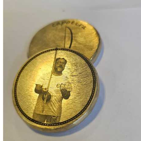 Dobrão de Bronze com Gravação Personalizada para Capoeira