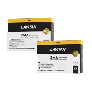 Kit ZMA Testo performance c/2x30 testosterona homem mulher energia desempenho