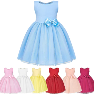 Vestido Infantil Saia Tule Brilho Aniversário Casamento Daminha