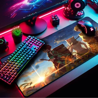 Mouse Pad Gamer Premium Extra Grande 90x55cm Borda Costurada Diversos Animes e Games