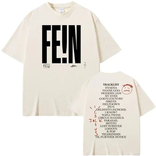 Camiseta Unissex Algodão Travis Scott FE!N Tracklist