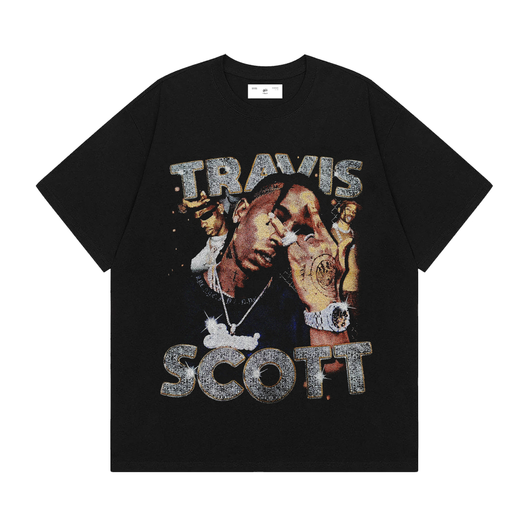 Camiseta Unissex Algodão Travis Scott 90's