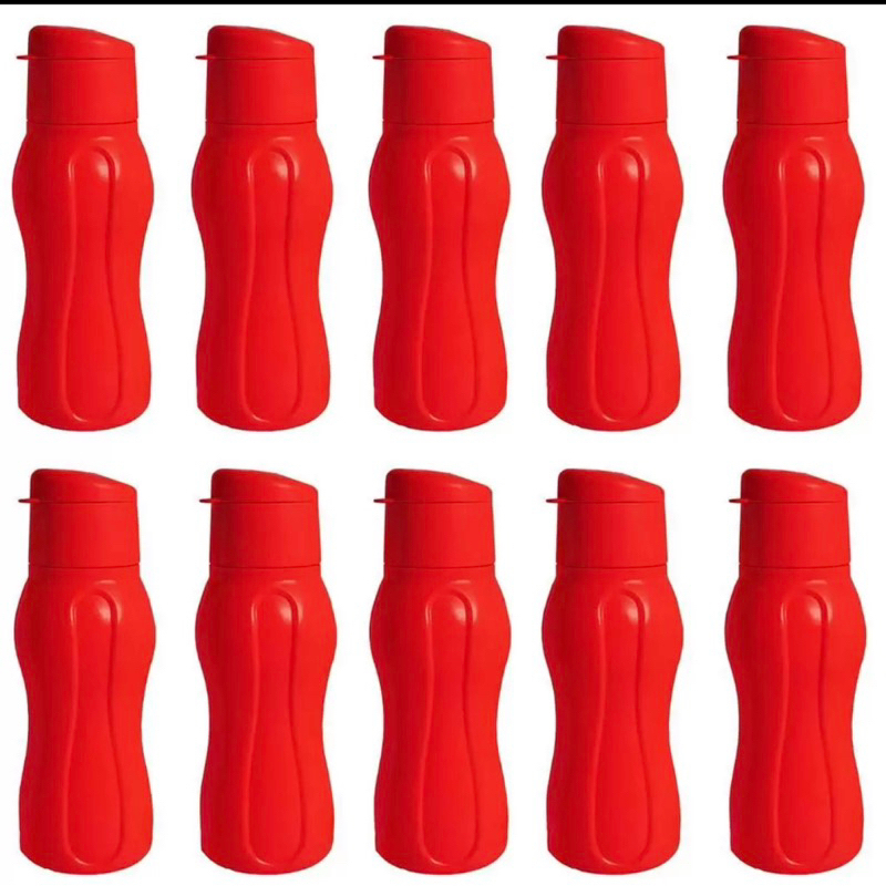 KIT 20 Garrafas de agua squezze sport ware 400ml VERMELHA