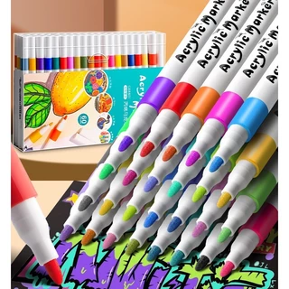 Kit 12/24/36 Caneta Colorida para Cerâmica, Madeira, Metais, Tecido, Tênis - Tipo Posca