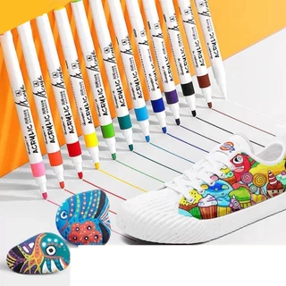 Kit 12/24/36/48 Caneta Colorida para Cerâmica, Madeira, Metais, Tecido, Tênis - Marcador Tipo Posca