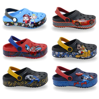 Sandália Babuche Croc Infantil Menino Homem Aranha Carros Lucas Neto Batman Mickey Capitão América