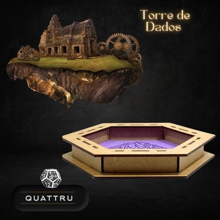 Bandeja De Dados Dice tray Rpg Detalhada Em Mdf Fundo Forrado Em Eva