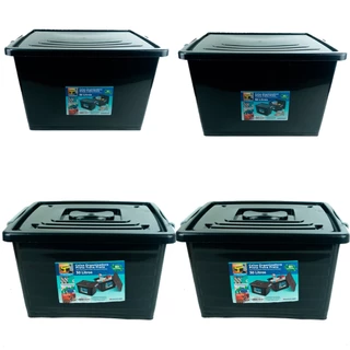 Kit 4 Caixas Organizadoras 56 e 30 Litros Com Tampa e Trava Arqplast em Oferta na Shopee
