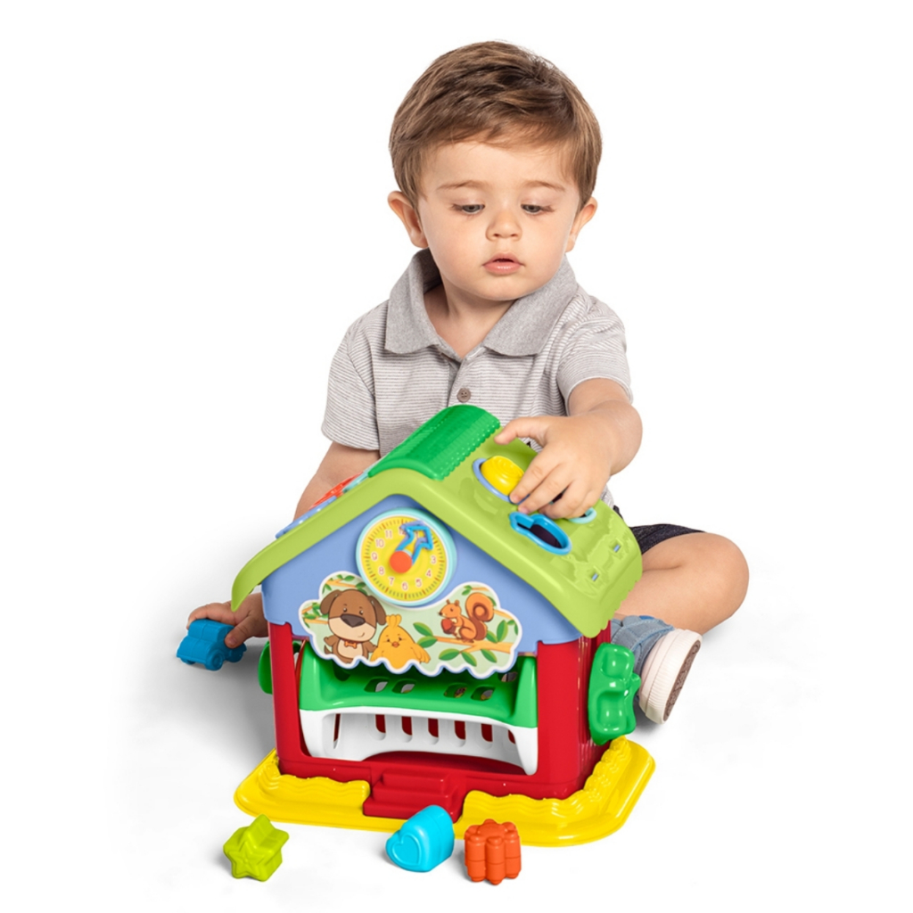 Brinquedo Para Bebê Didático Casinha De Atividades Infantil 10 Peças ...