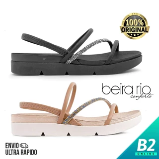 Sandália Papete Beira Rio Tiras Feminina 100% Original Com Nota Fiscal e Garantia