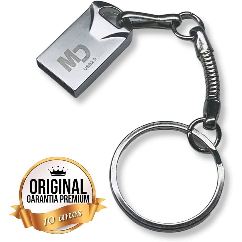 Mini Pendrive Tipo Chaveiro MasterDrive em Aço