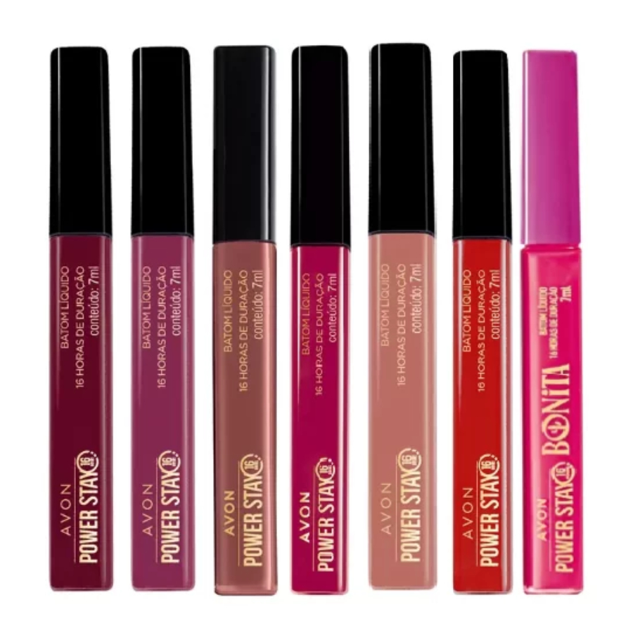 Batom Líquido Matte Glitter Effect Power Stay Longa Duração - Avon ...