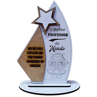 Troféu em MDF branco 20 unidades
