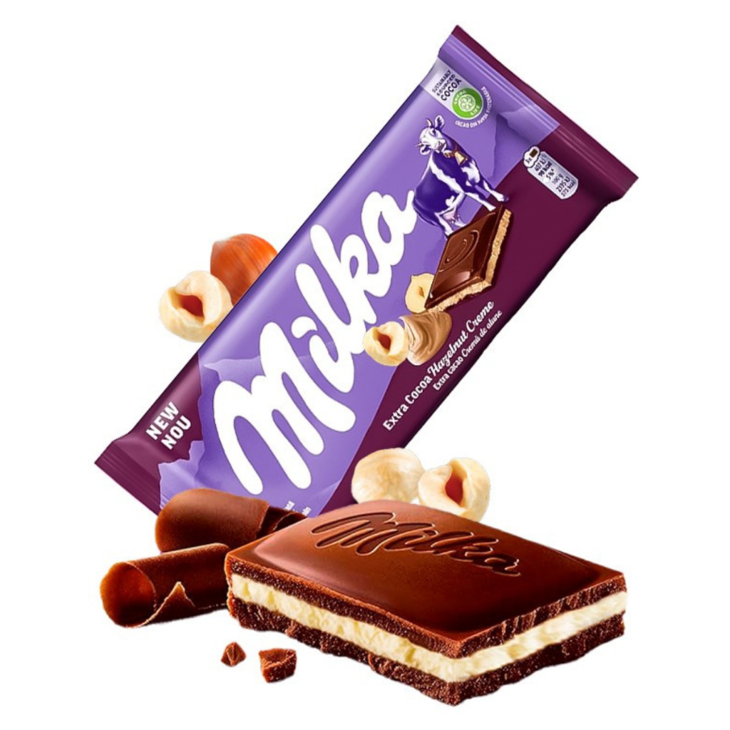 Barra De Chocolate Milka Extra Cocoa Hazelnut Creme
