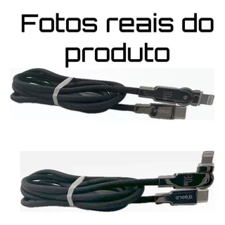CABO DE DADOS E CARREGAMENTO PD TURBO 30W PONTA ROTATIVA EM 180º PARA ANDROID (TIPO-C PARA TIPO-C)