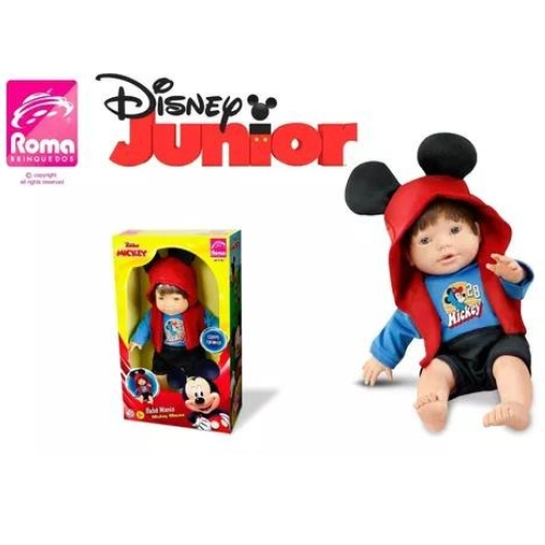Boneco Vinil Mickey Mouse Recém Nascido Disney Roma Jensen Bebe Mania ...